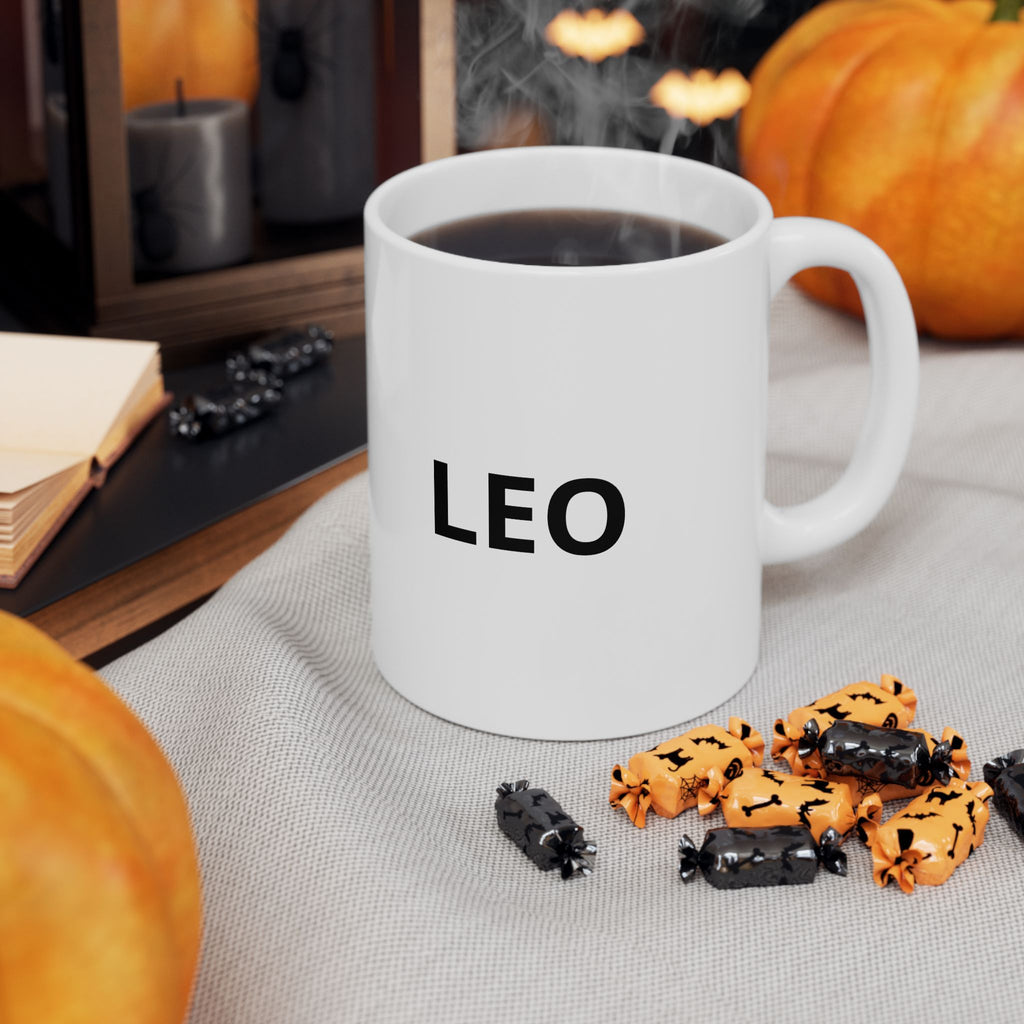 LEO Astrology Ceramic Mug — Zodiac Constellation Coffee Cup (11oz & 15oz)