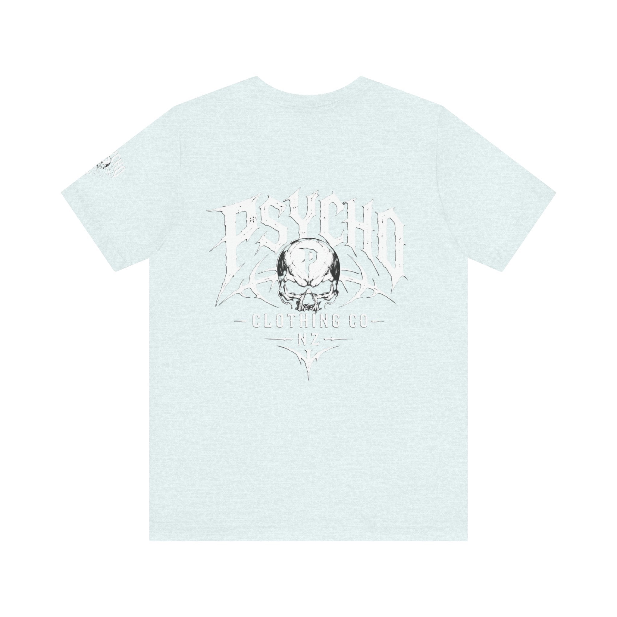 Psycho Clothing Co. Graphic Tee — Gothic Skull Logo T‑Shirt