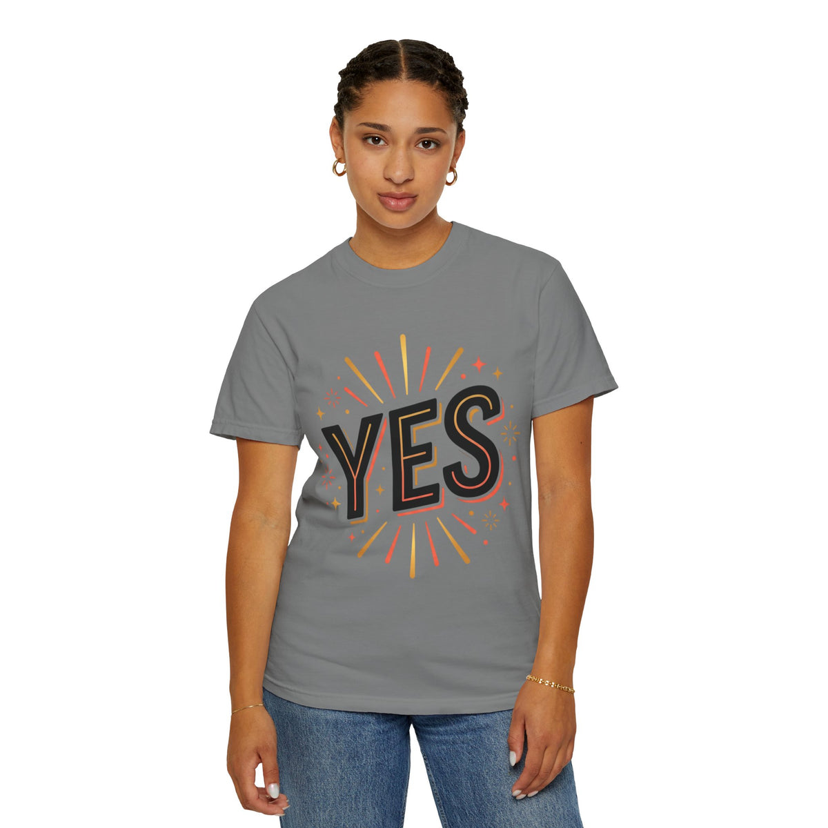 YES Graphic T-Shirt — Bold Retro Celebration Tee