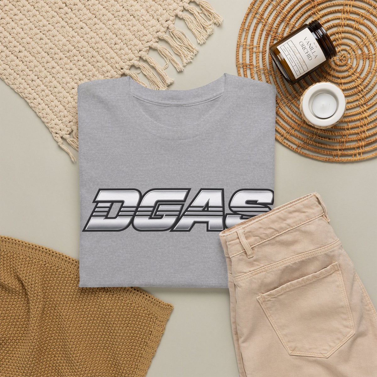 DGAS (Dont Give A Shit) Retro Logo Tee — White Graphic T-Shirt