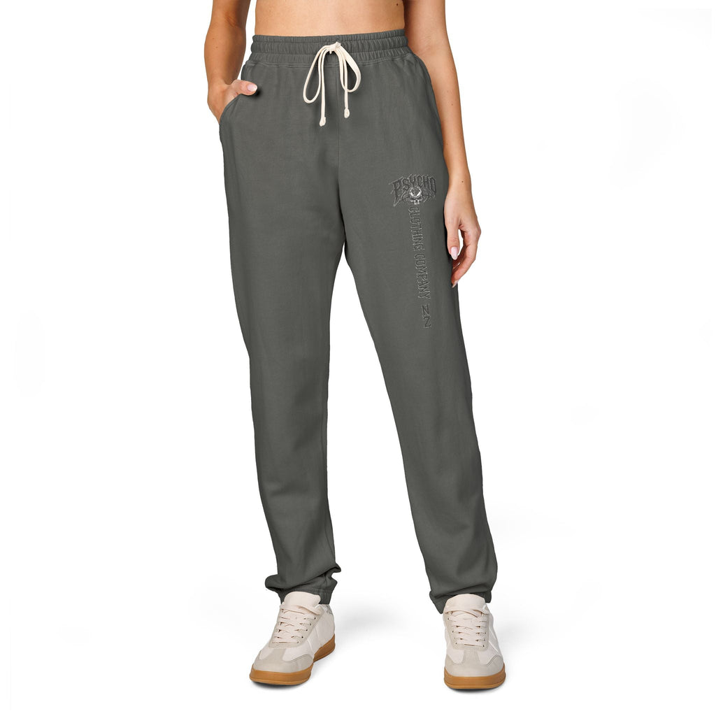 Charcoal 'Mushroom Club' Joggers — Casual Graphic Sweatpants