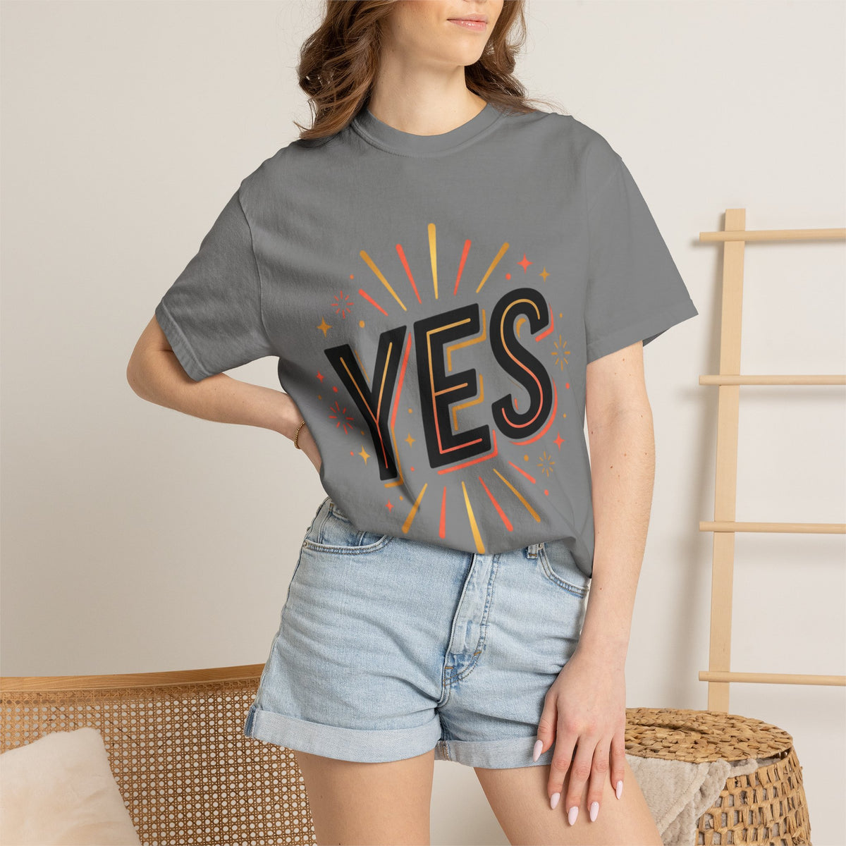 YES Graphic T-Shirt — Bold Retro Celebration Tee