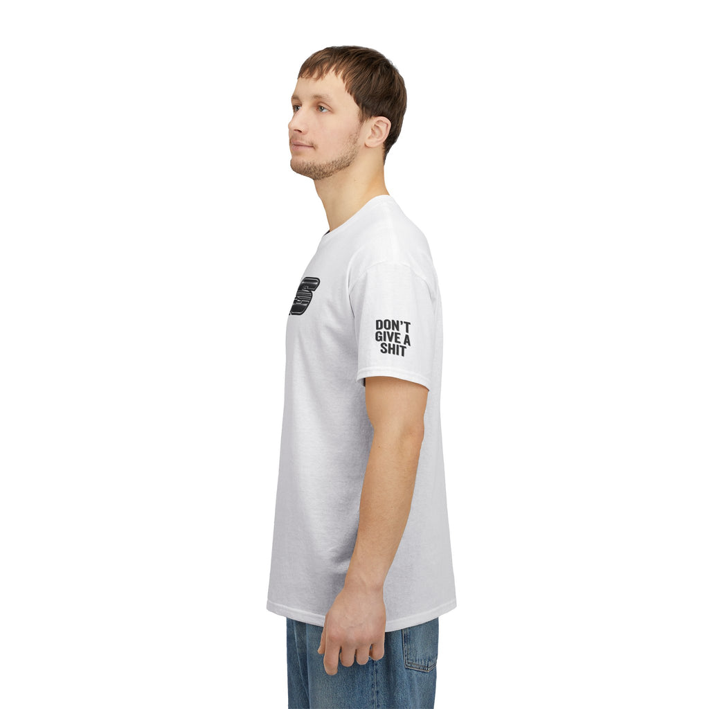 DGAS (Dont Give A Shit) Retro Logo Tee — White Graphic Short Sleeve Shirt
