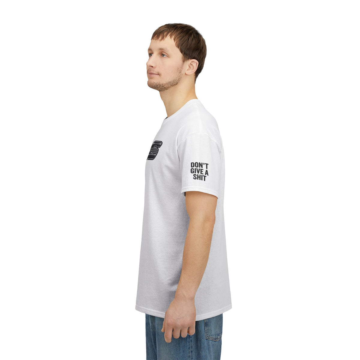 DGAS (Dont Give A Shit) Retro Logo Tee — White Graphic Short Sleeve Shirt