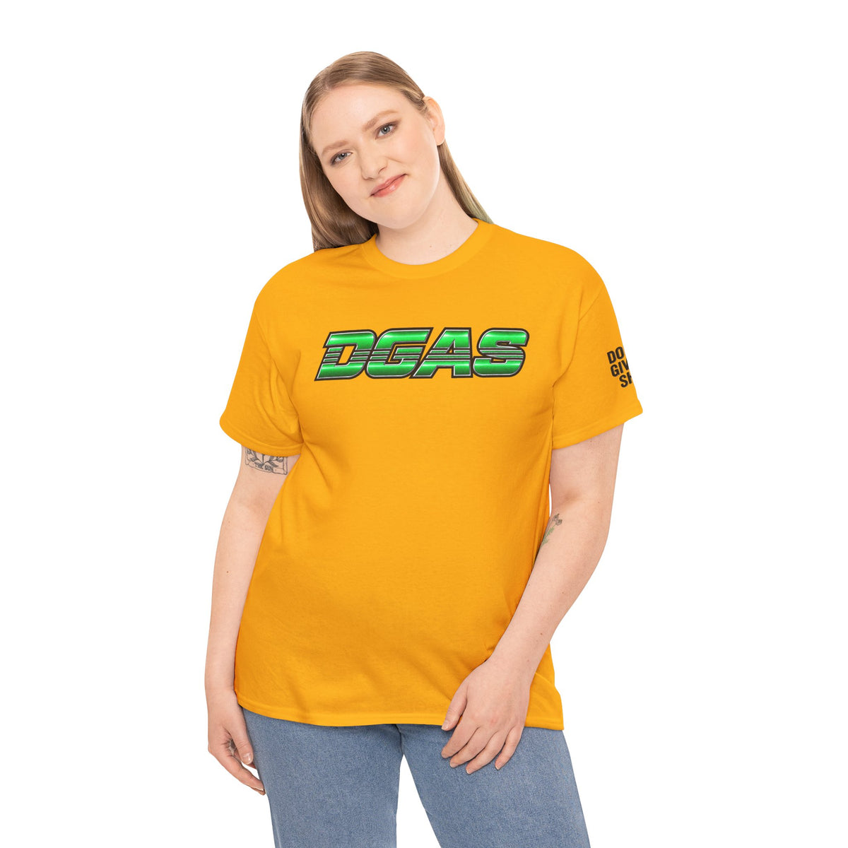 DGAS (Dont Give A Shit) Green Retro Logo Tee — Streetwear Graphic T-Shirt