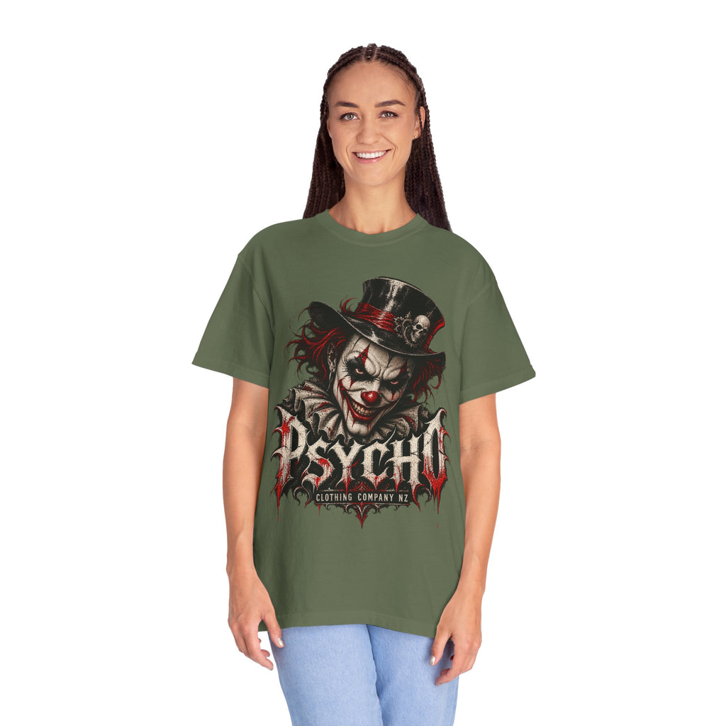 Psycho Clown Male Graphic T-Shirt — Creepy Gothic Horror Tee
