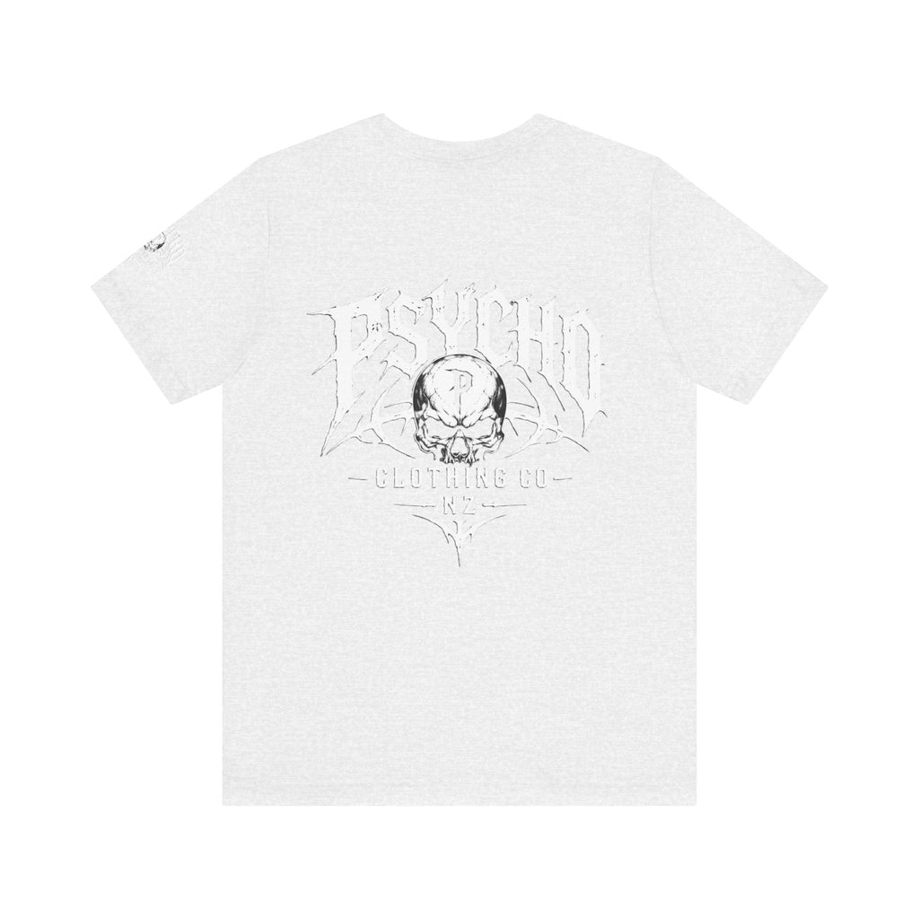 Psycho Clothing Co. Graphic Tee — Gothic Skull Logo T‑Shirt