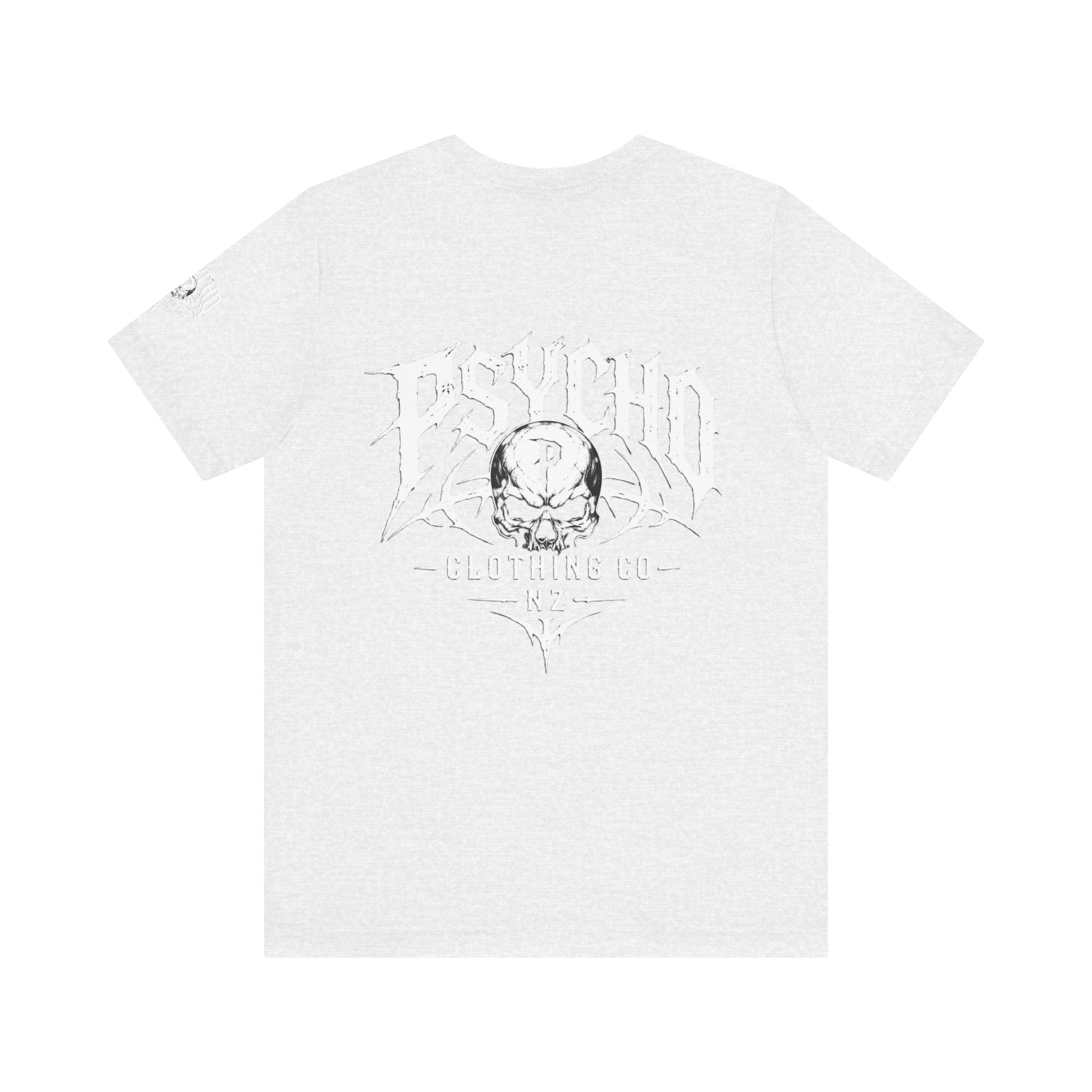 Psycho Clothing Co. Graphic Tee — Gothic Skull Logo T‑Shirt