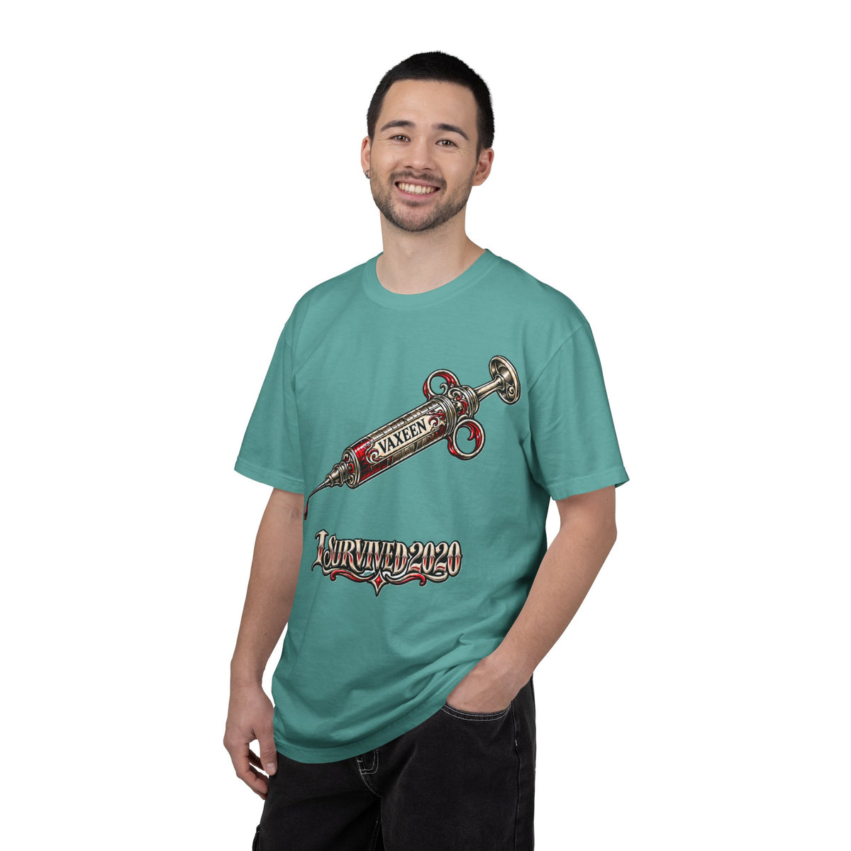 I Survived 2020 T-Shirt — Retro Syringe Graphic Tee