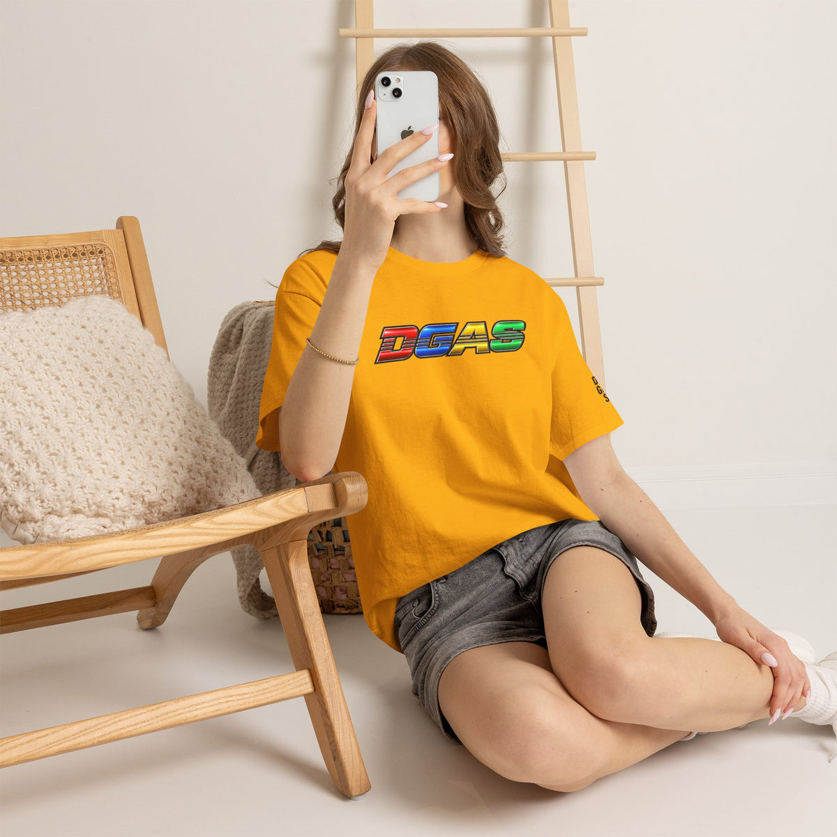 DGAS Dont Give A Shit Retro Rainbow Logo T‑Shirt