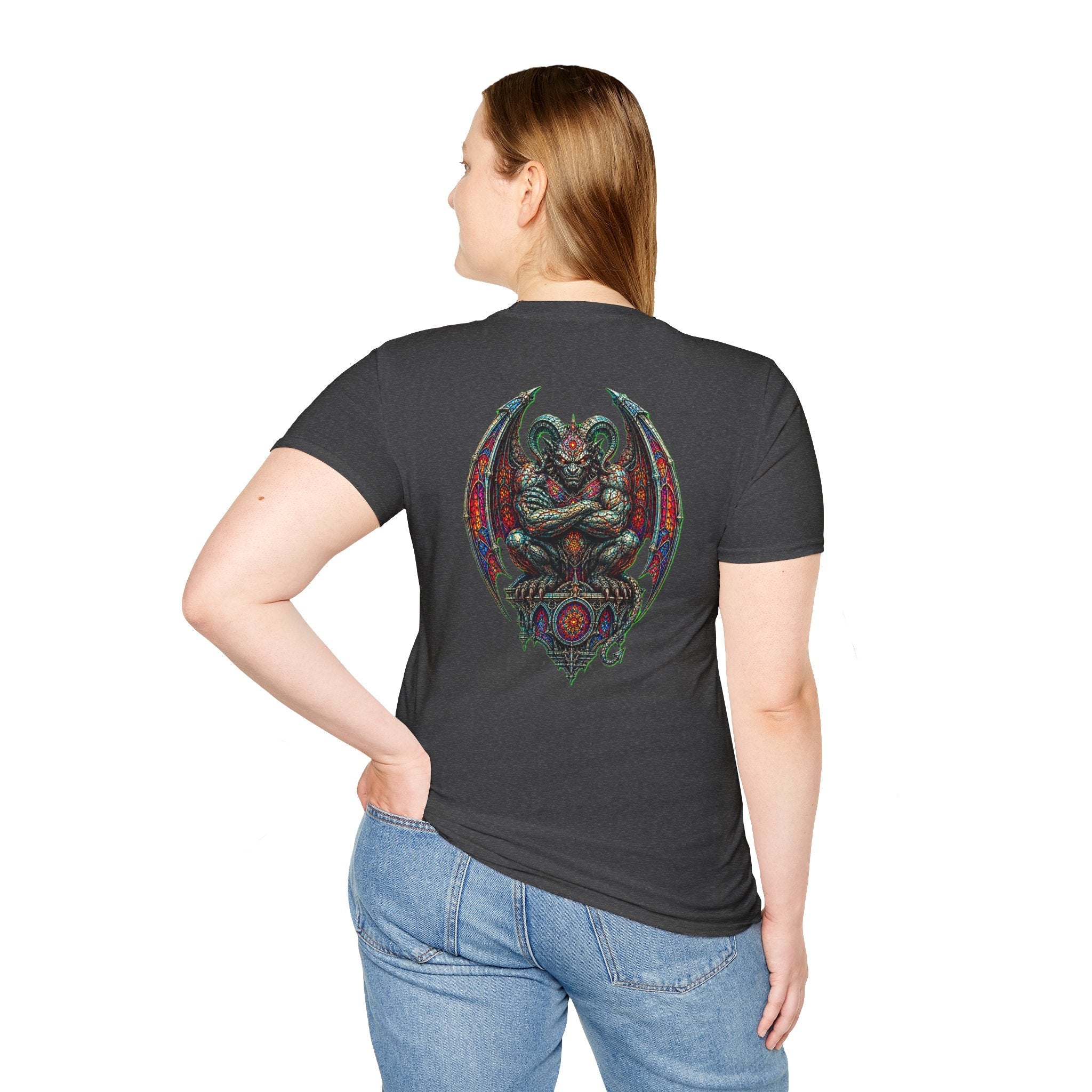 Demon Gargoyle Graphic T-Shirt — Gothic Occult Art Tee