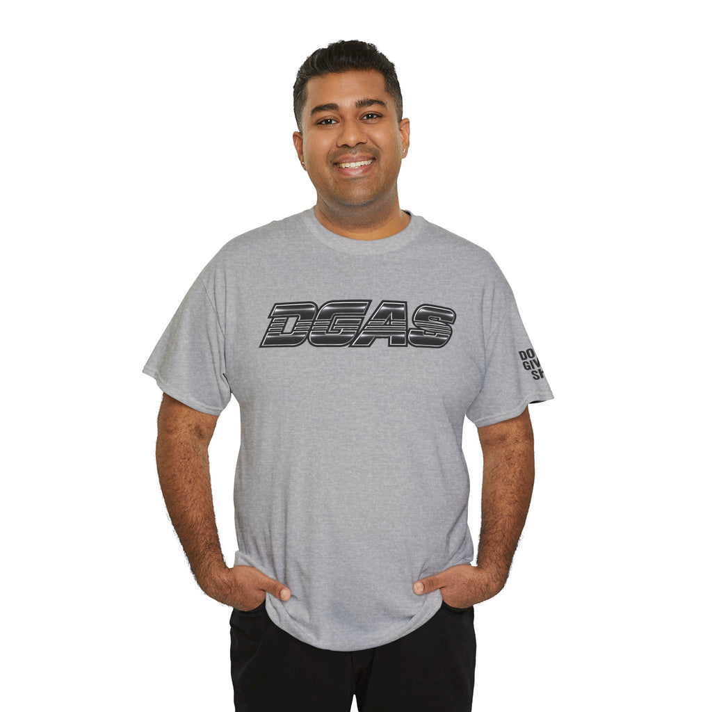 DGAS (Dont Give A Shit) Retro Logo Tee — White Graphic Short Sleeve Shirt