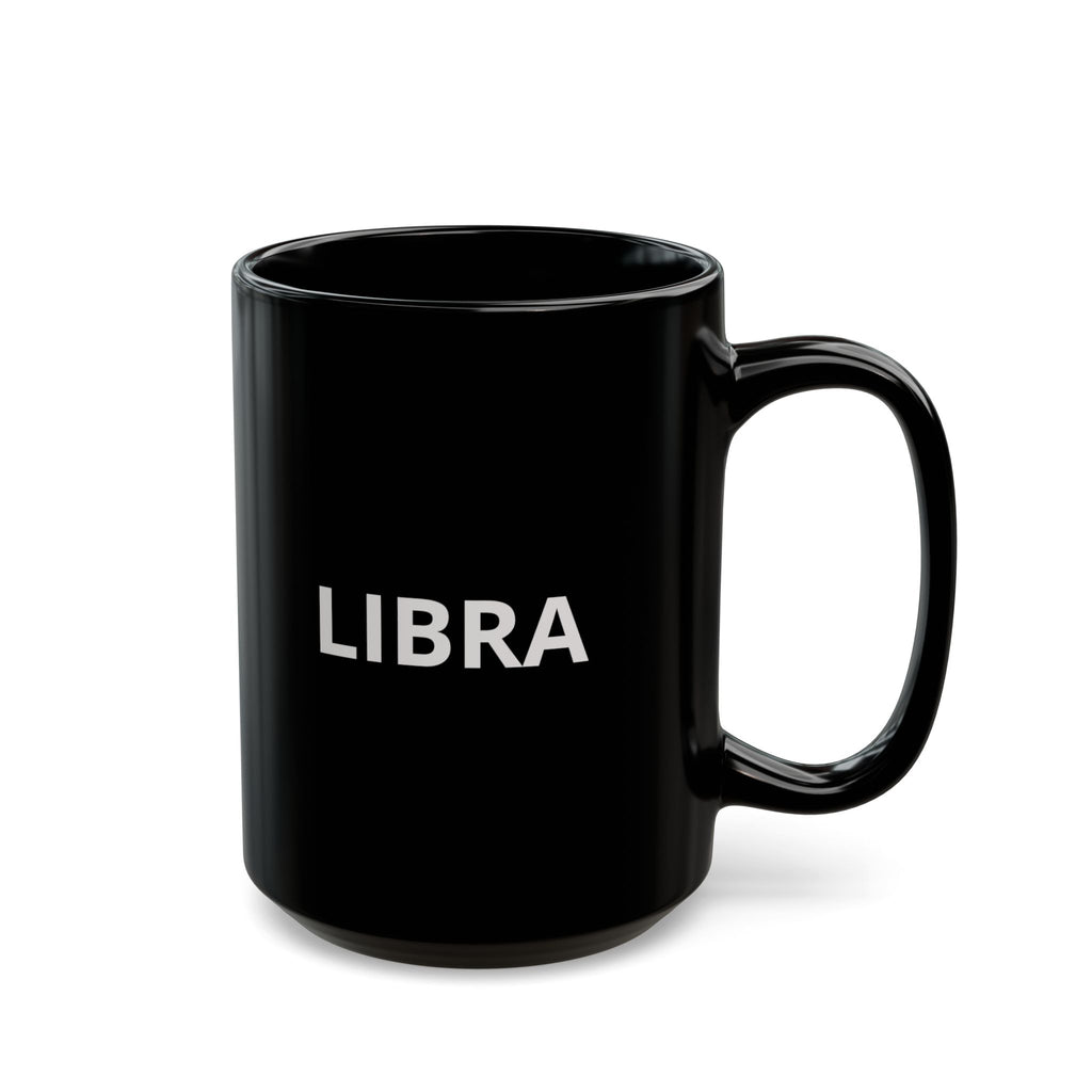 Libra Constellation Black Mug — Zodiac Coffee Cup (11oz & 15oz)