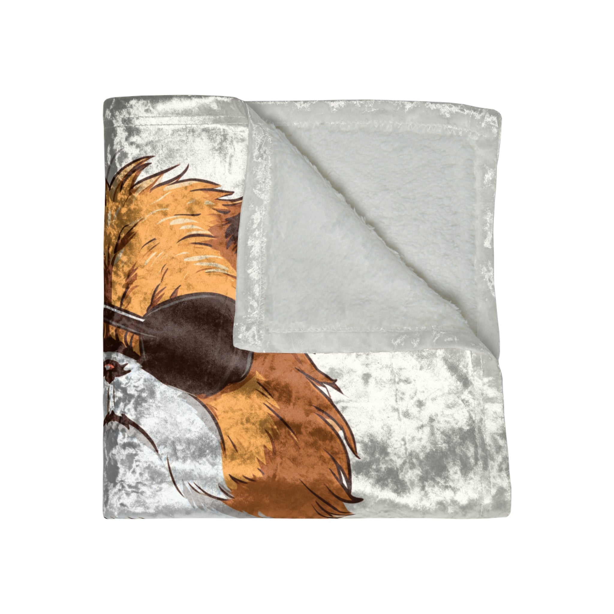 Crushed Velvet Blanket — Grumpy Pirate Cat “NOT TODAY!” Throw Blanket