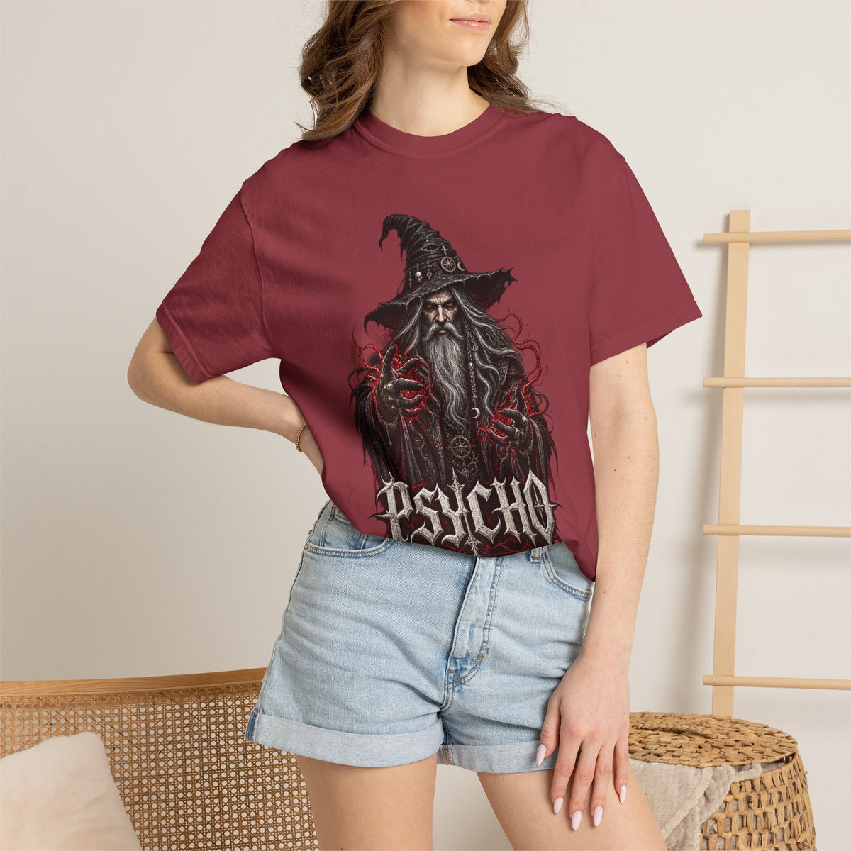 Psycho Wizard T-Shirt — Gothic Wizard Graphic Tee