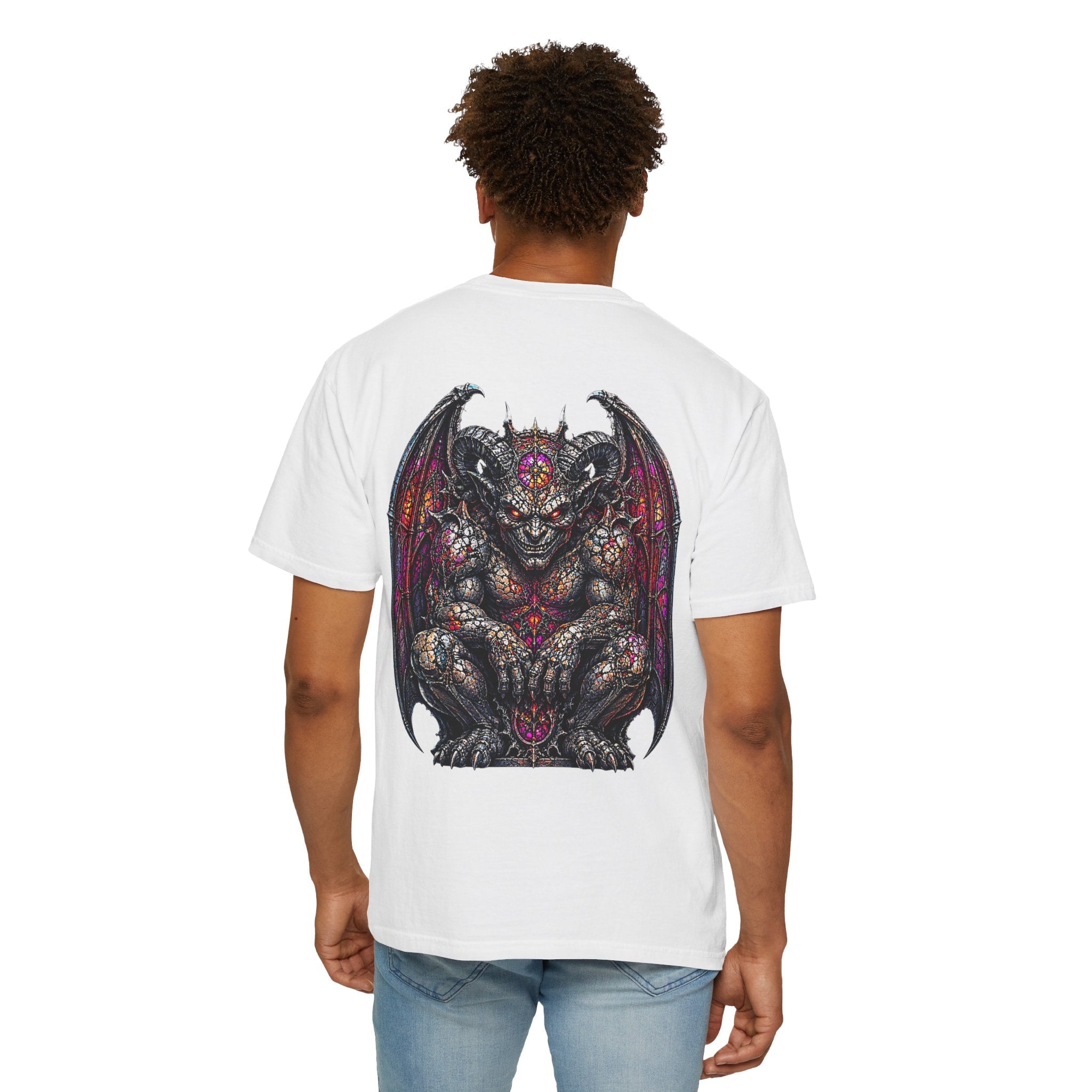 Gargoyle Graphic T-Shirt — Gothic Demon Back Print