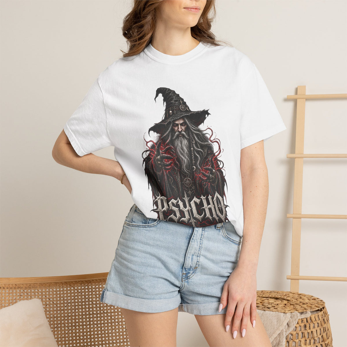 Psycho Wizard T-Shirt — Gothic Wizard Graphic Tee