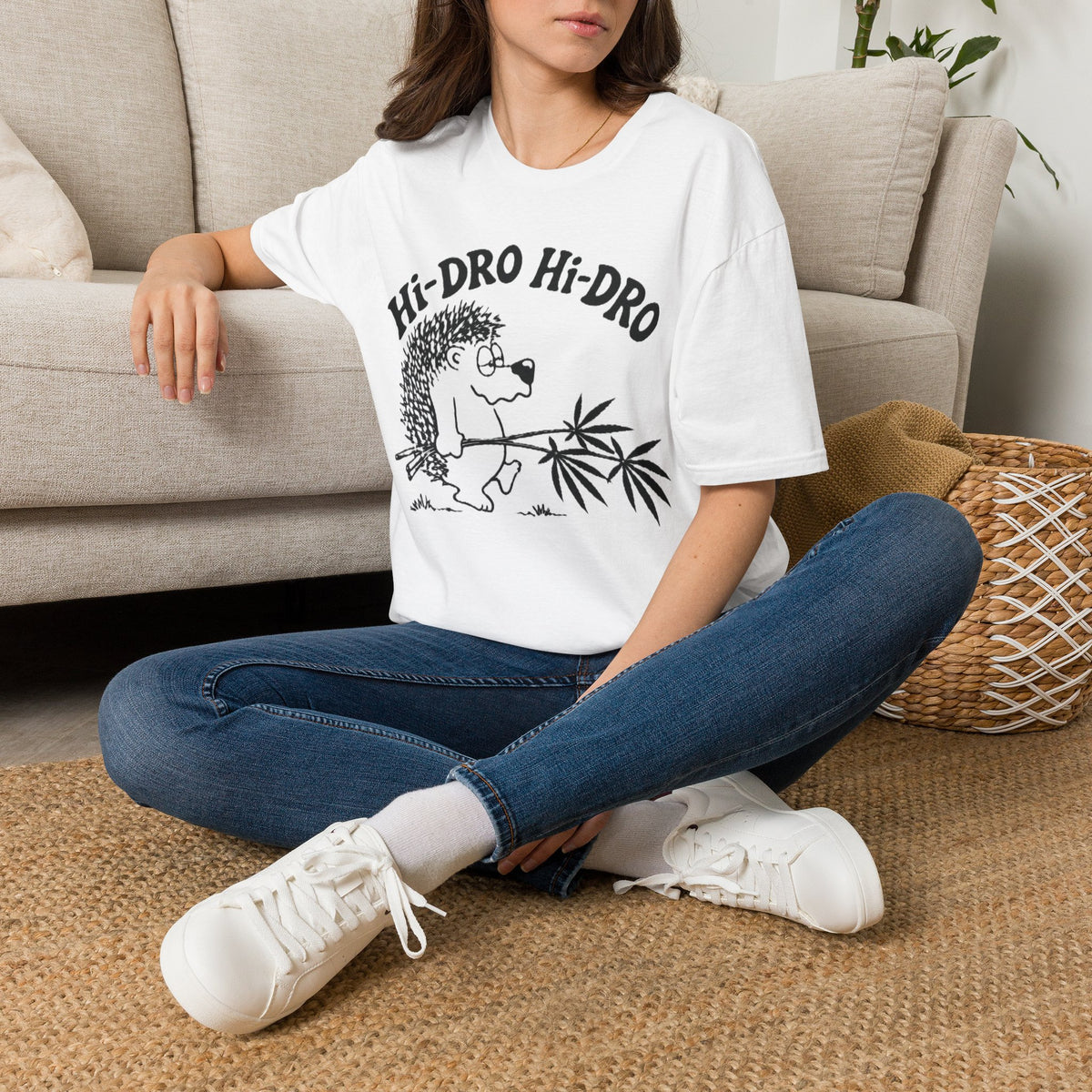 Hi-Dro The Stoned Hedgehog T-Shirt — Funny Cannabis Graphic Tee