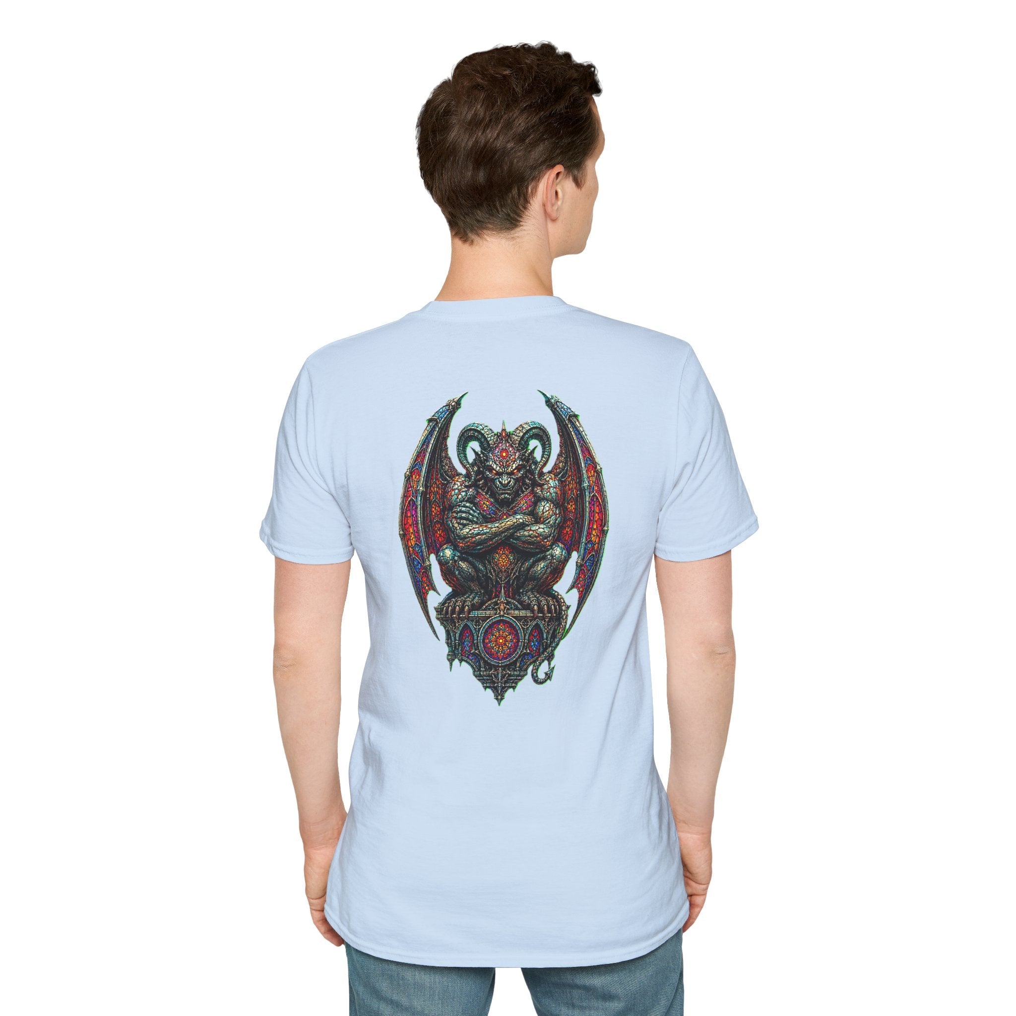 Demon Gargoyle Graphic T-Shirt — Gothic Occult Art Tee