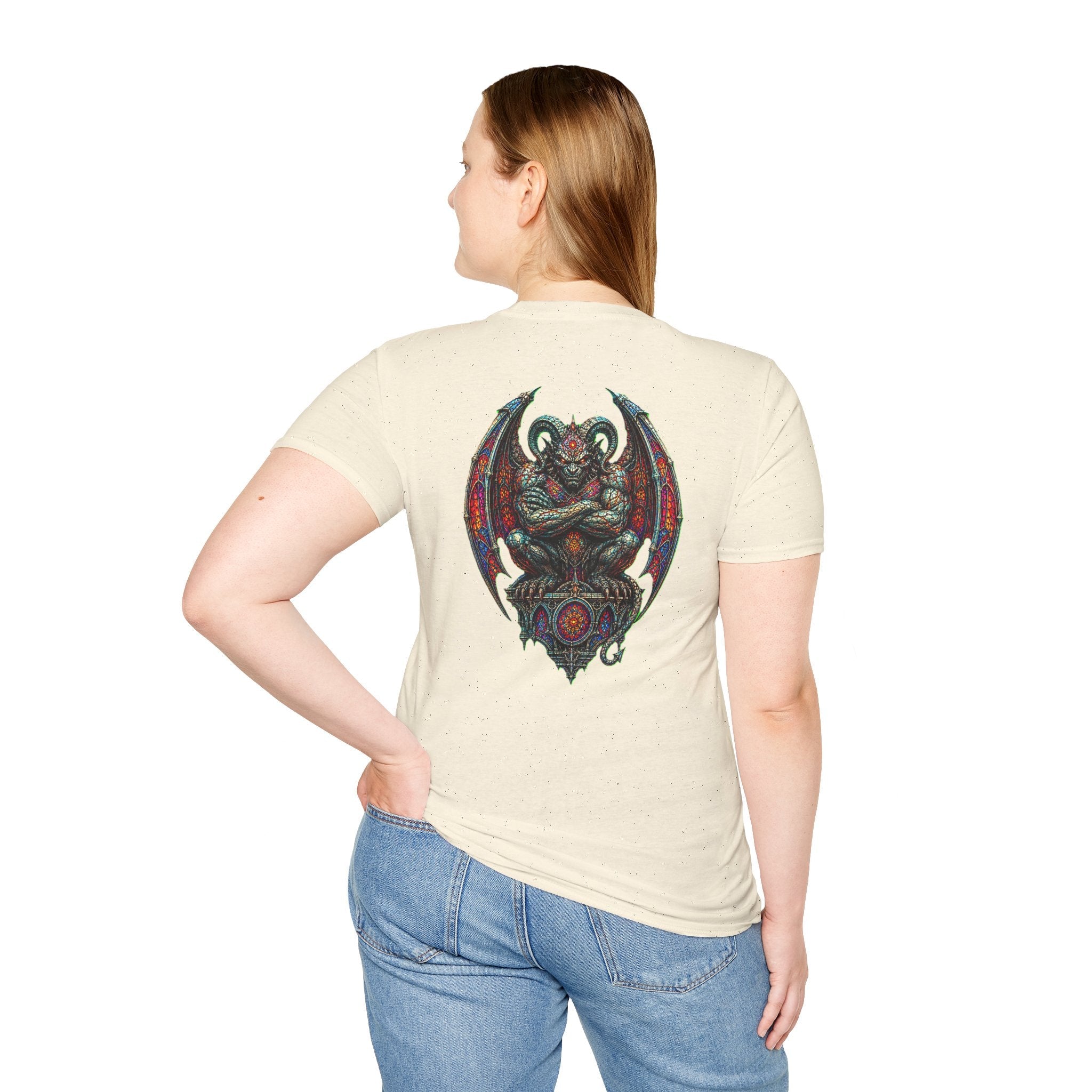 Demon Gargoyle Graphic T-Shirt — Gothic Occult Art Tee