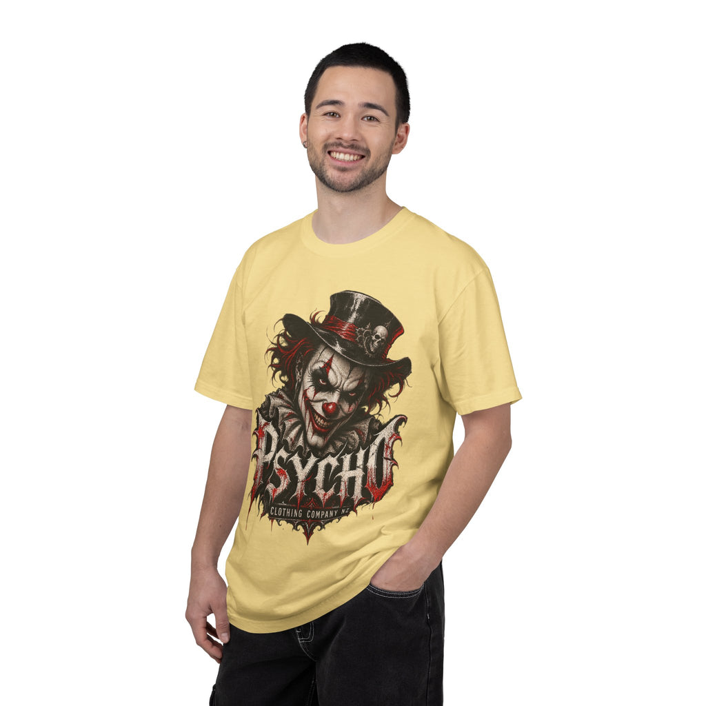 Psycho Clown Male Graphic T-Shirt — Creepy Gothic Horror Tee