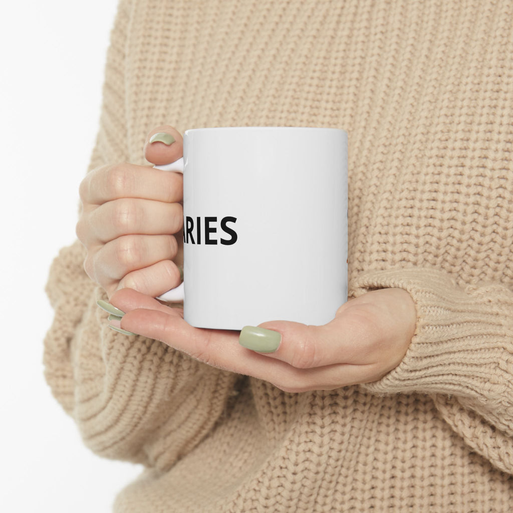ARIES Astrology Ceramic Mug — Zodiac Constellation Coffee Cup (11oz & 15oz)