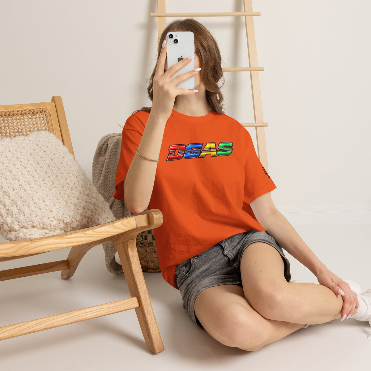 DGAS Dont Give A Shit Retro Rainbow Logo T‑Shirt