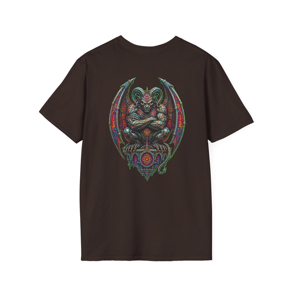 Demon Gargoyle Graphic T-Shirt — Gothic Occult Art Tee