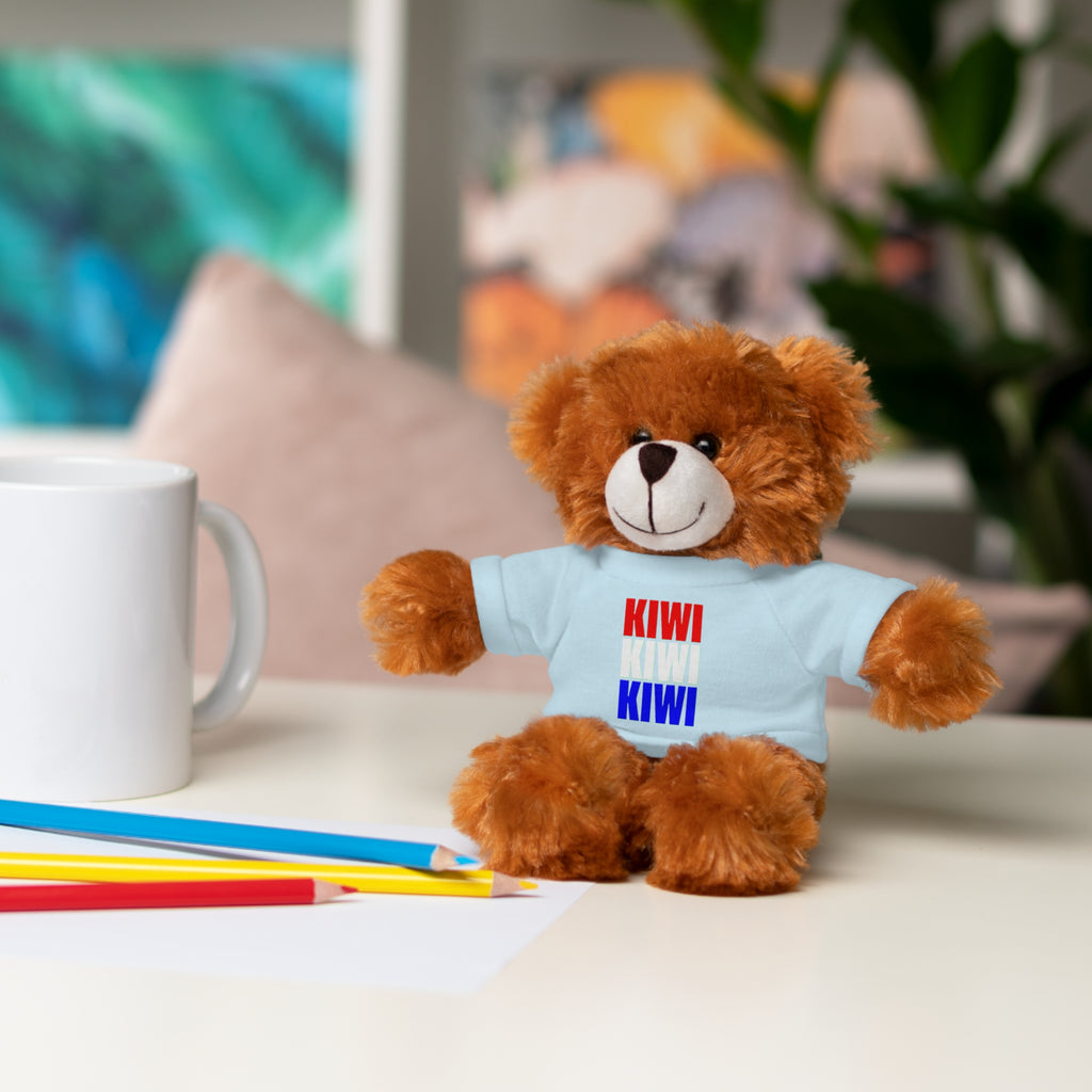 Kiwi Stripe Teddy Bear with Graphic Tee