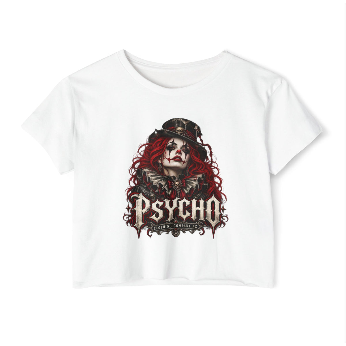 Psycho Female Clown Women's Festival Crop Top