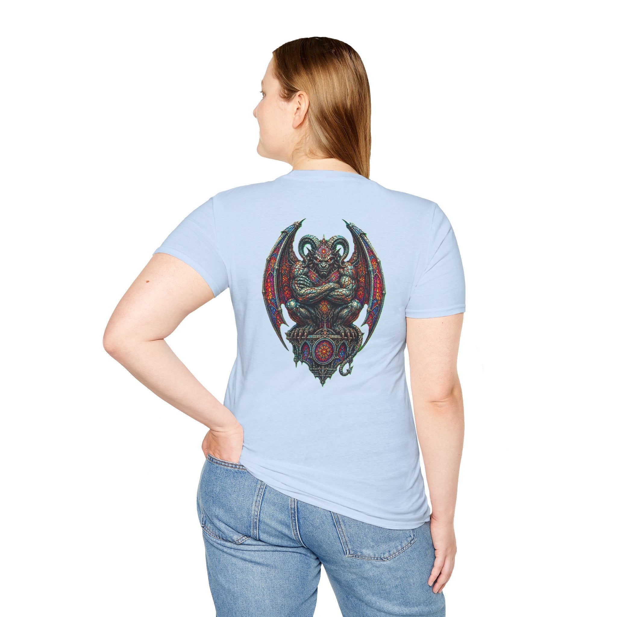 Demon Gargoyle Graphic T-Shirt — Gothic Occult Art Tee