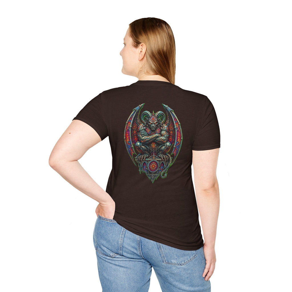 Demon Gargoyle Graphic T-Shirt — Gothic Occult Art Tee