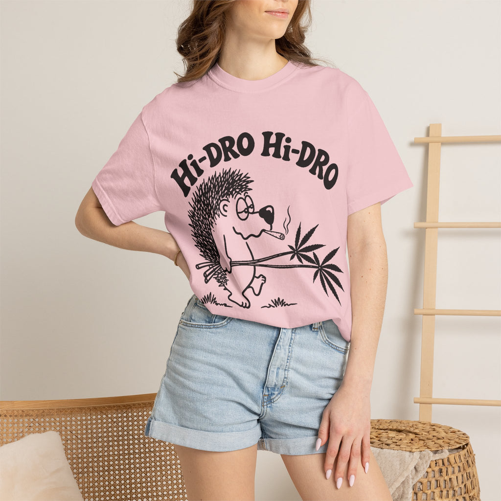 Hi-Dro The Stoned Hedgehog T-Shirt — Cute Retro Cannabis Graphic Tee