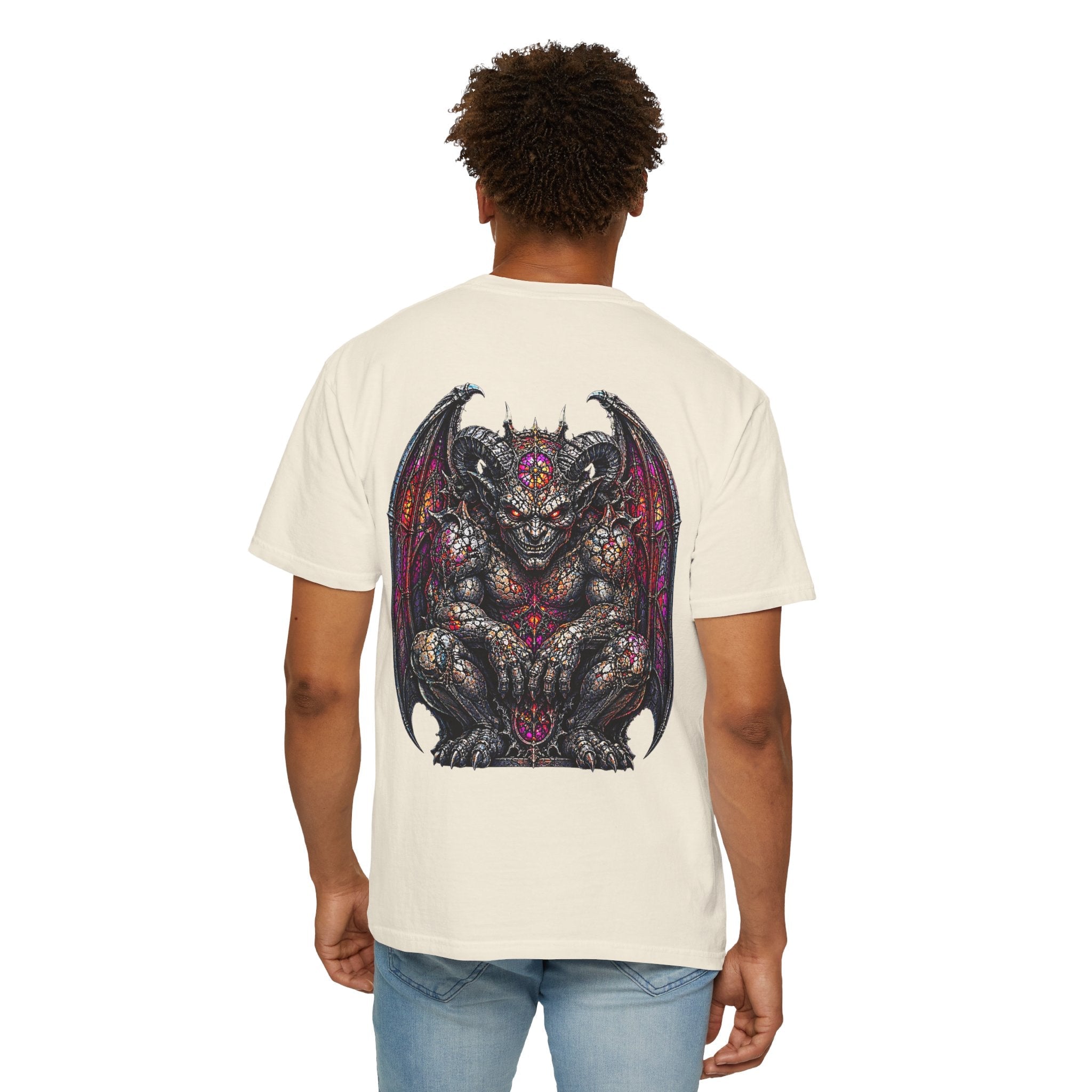 Gargoyle Graphic T-Shirt — Gothic Demon Back Print