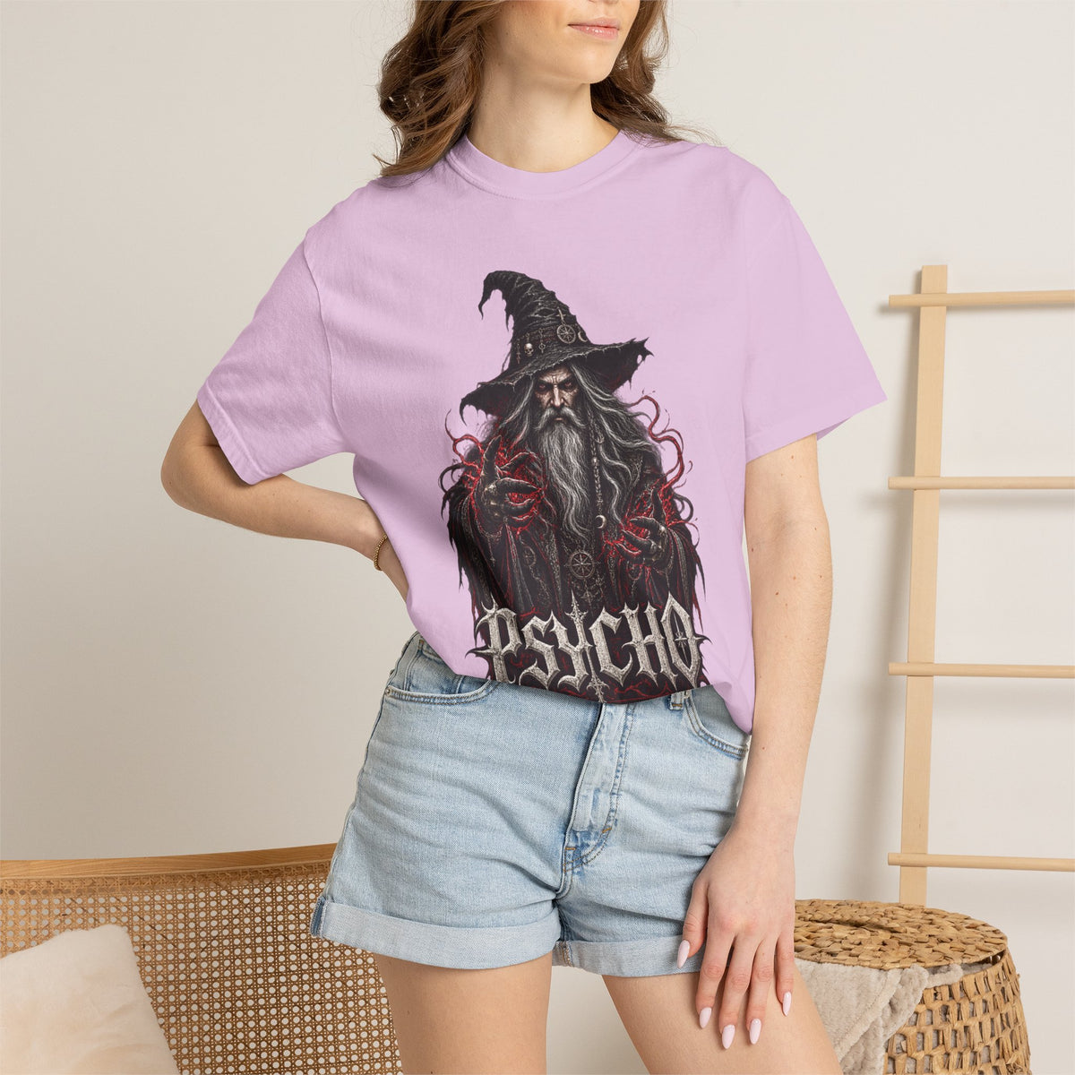 Psycho Wizard T-Shirt — Gothic Wizard Graphic Tee