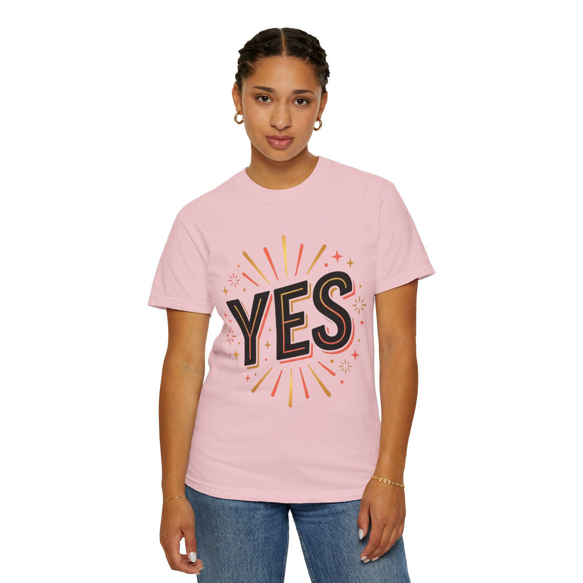 YES Graphic T-Shirt — Bold Retro Celebration Tee
