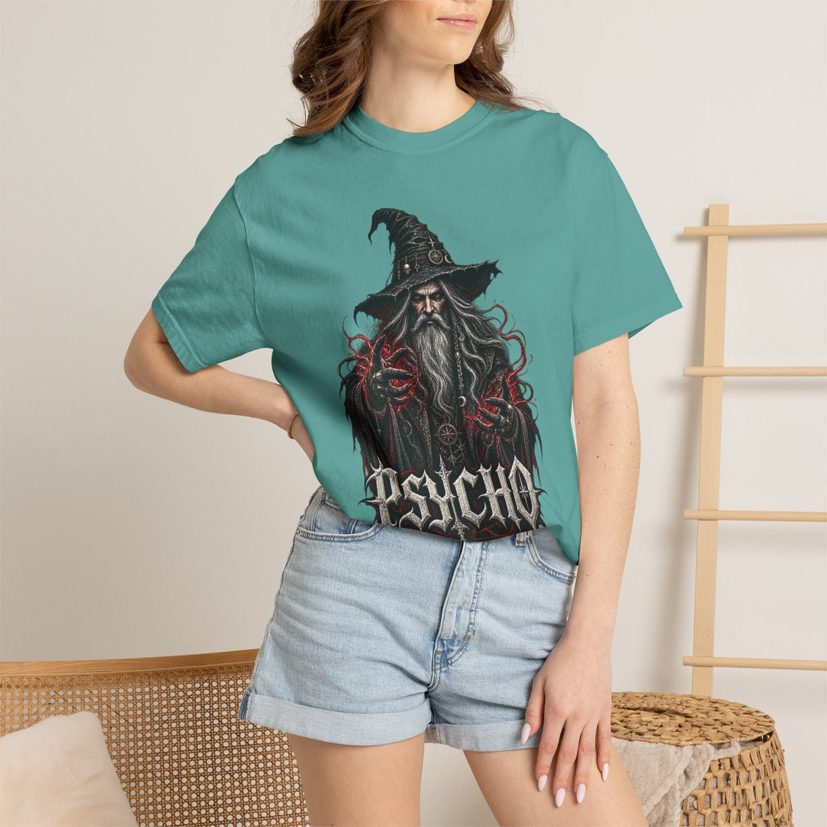 Psycho Wizard T-Shirt — Gothic Wizard Graphic Tee