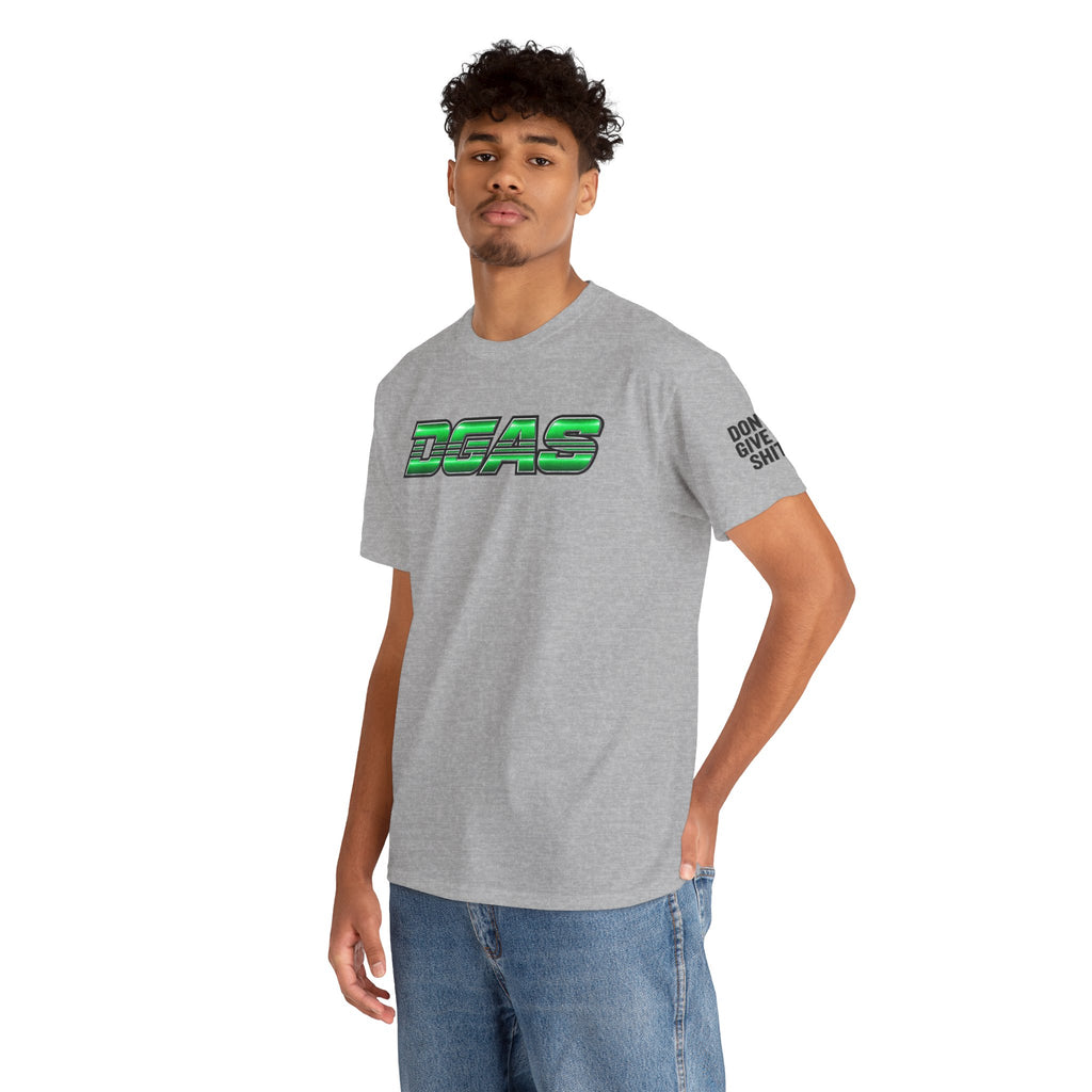 DGAS (Dont Give A Shit) Green Retro Logo Tee — Streetwear Graphic T-Shirt