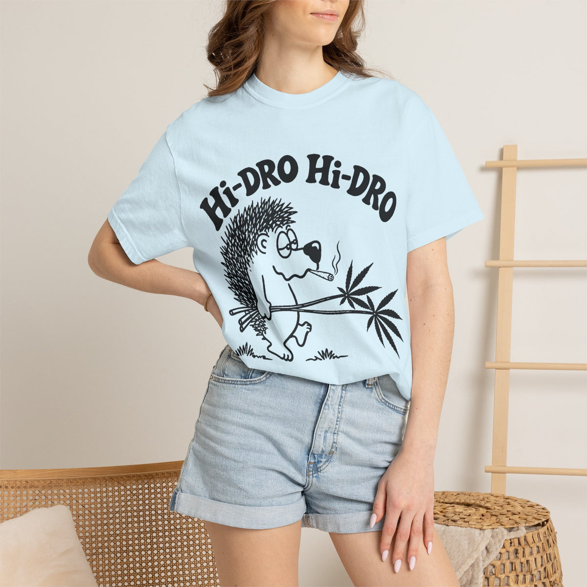 Hi-Dro The Stoned Hedgehog T-Shirt — Cute Retro Cannabis Graphic Tee