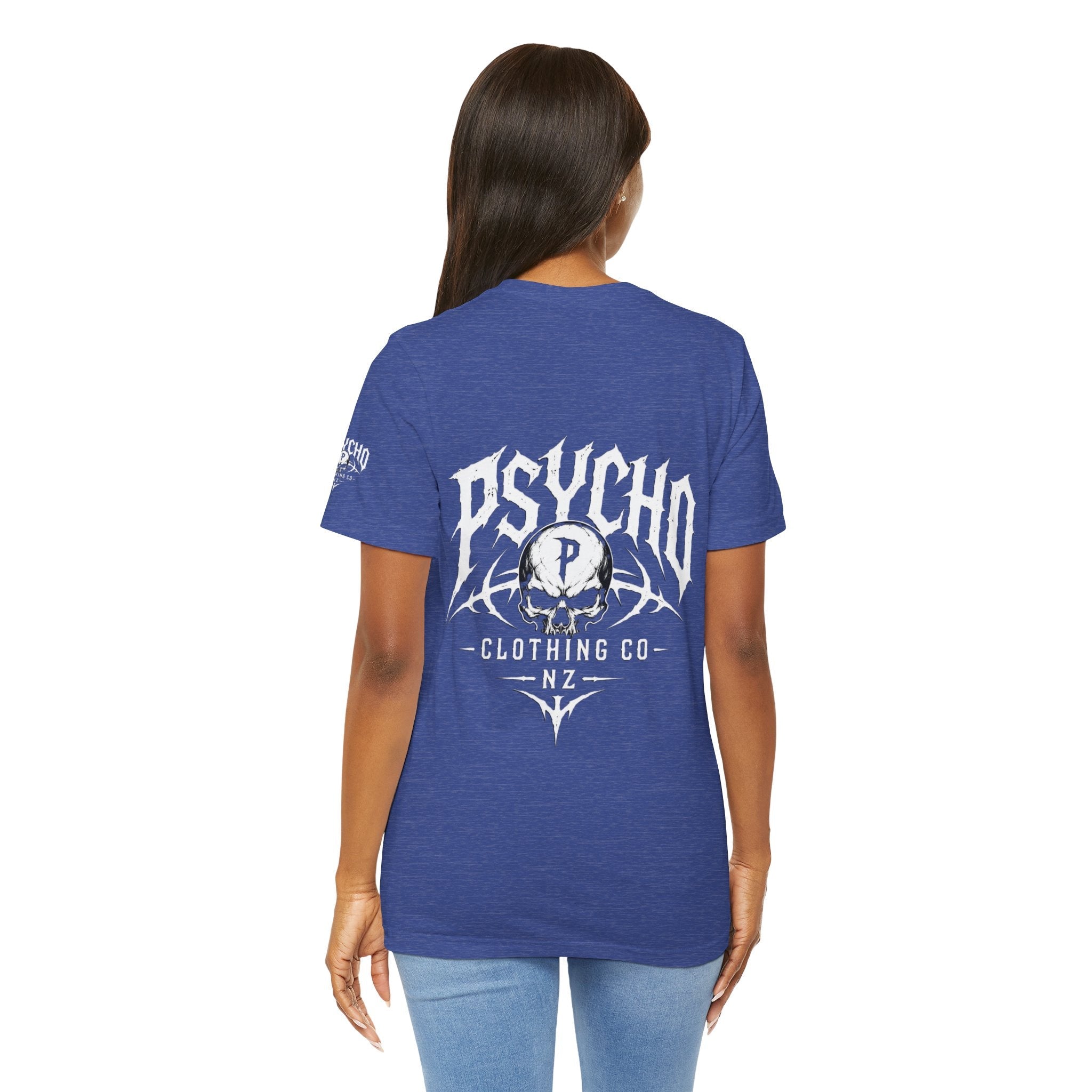 Psycho Clothing Co. Graphic Tee — Gothic Skull Logo T‑Shirt