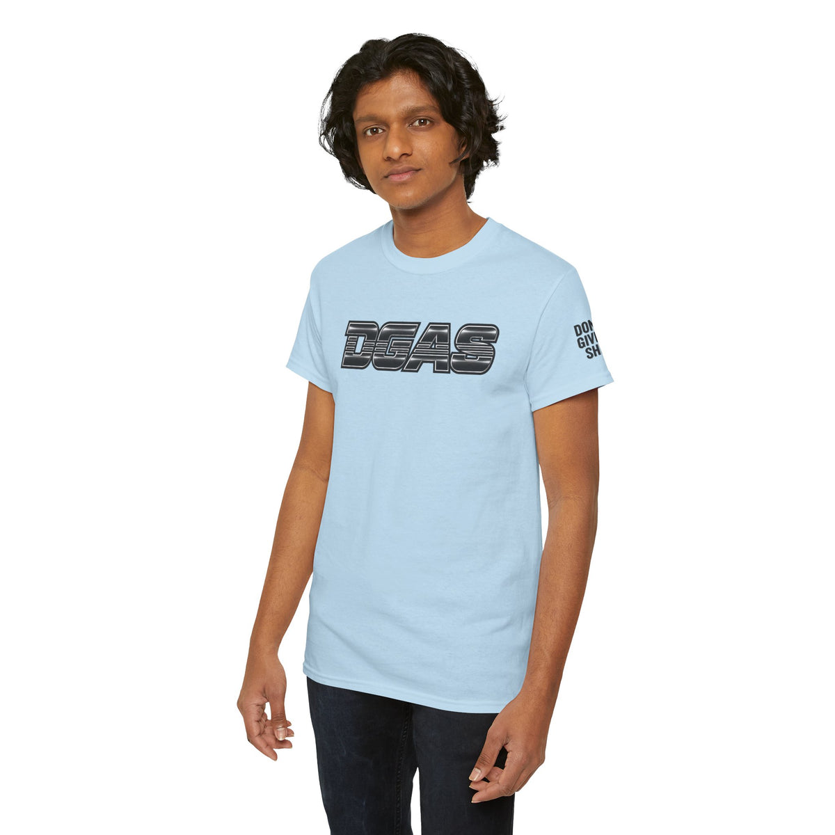 DGAS (Dont Give A Shit) Retro Logo Tee — White Graphic Short Sleeve Shirt