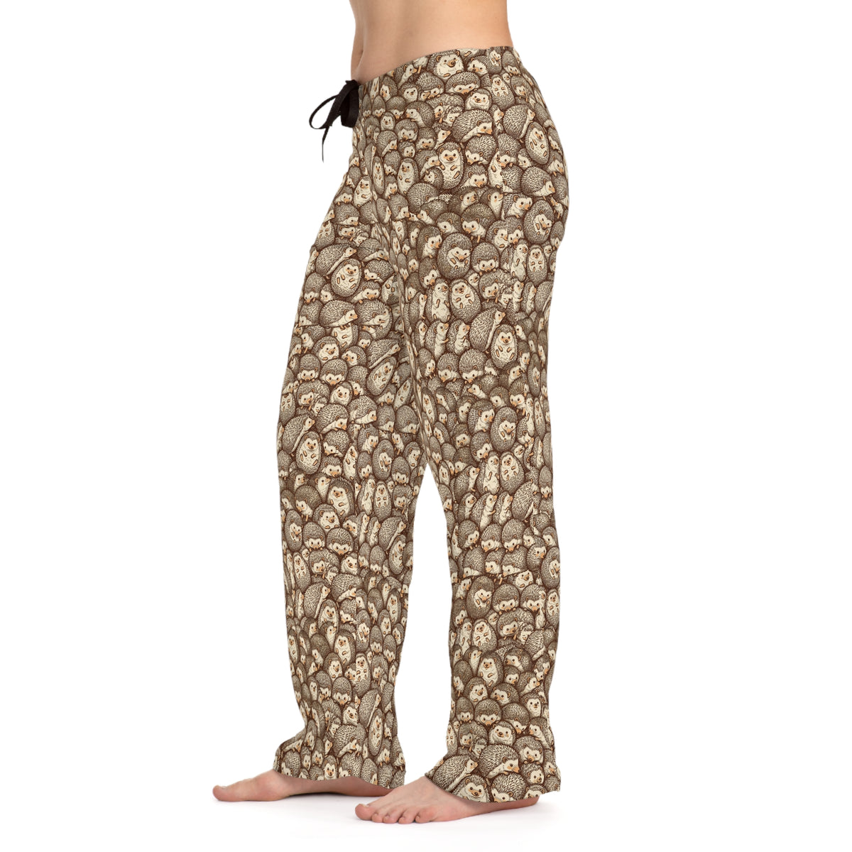 Cozy Hedgehog Print Women's Pajama Pants — Cute All-Over-Print Loungewear