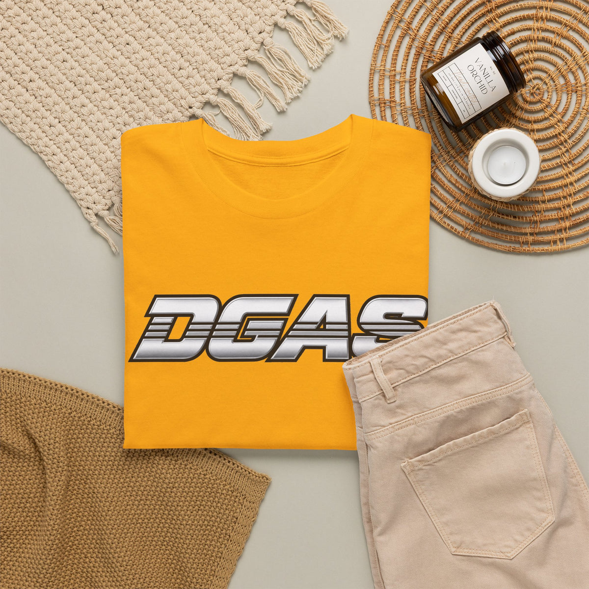 DGAS (Dont Give A Shit) Retro Logo Tee — White Graphic T-Shirt