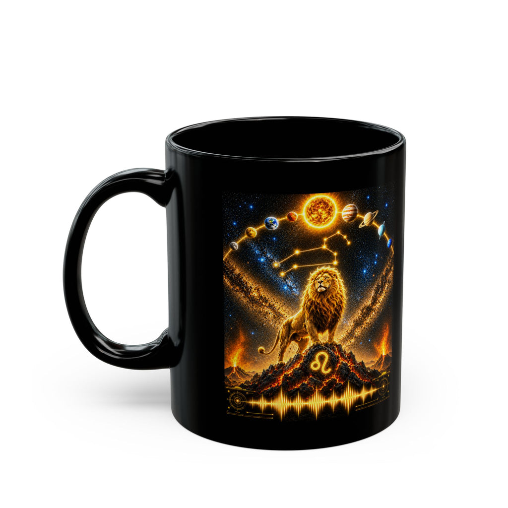 LEO Constellation Black Mug — Zodiac Coffee Cup (11oz, 15oz)