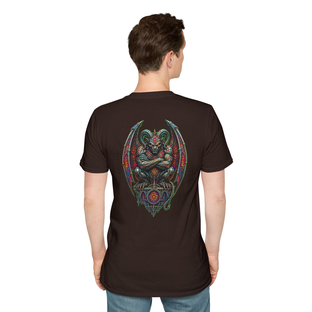 Demon Gargoyle Graphic T-Shirt — Gothic Occult Art Tee