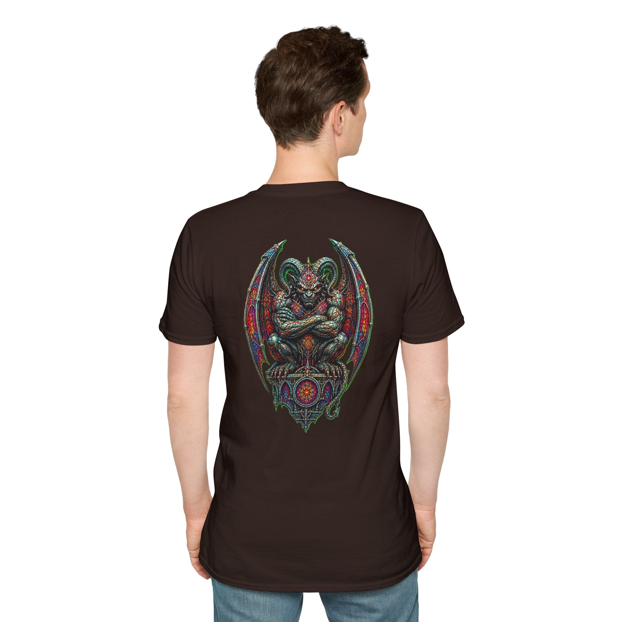 Demon Gargoyle Graphic T-Shirt — Gothic Occult Art Tee