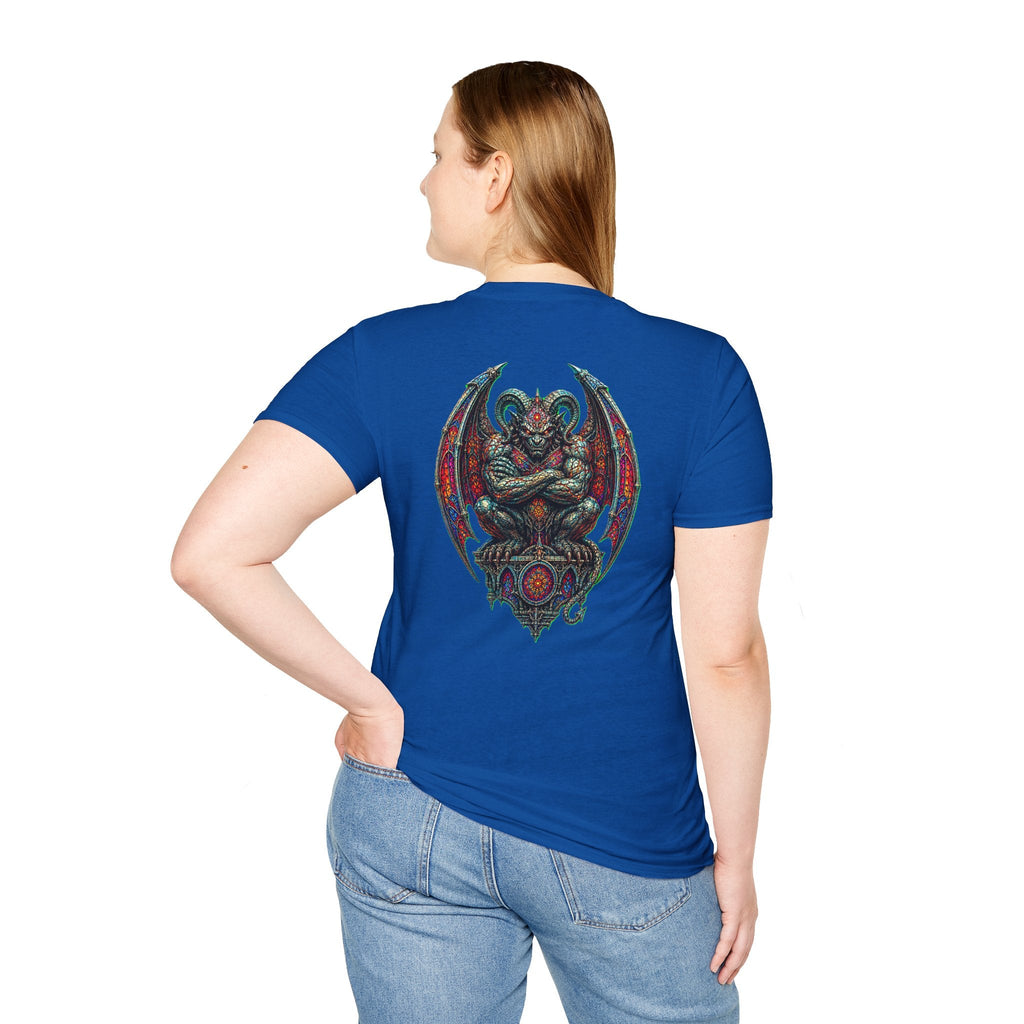 Demon Gargoyle Graphic T-Shirt — Gothic Occult Art Tee