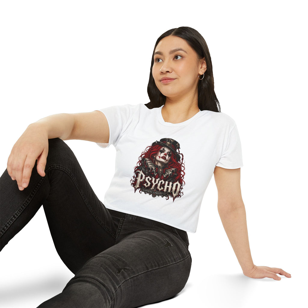 Psycho Female Clown Women's Festival Crop Top