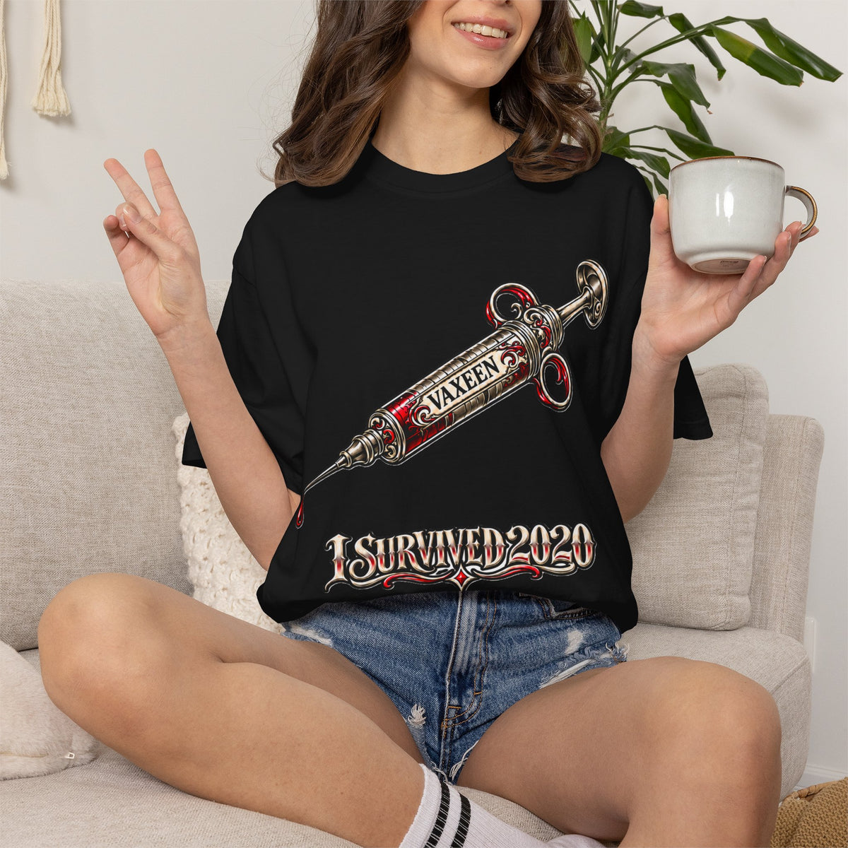 I Survived 2020 T-Shirt — Retro Syringe Graphic Tee