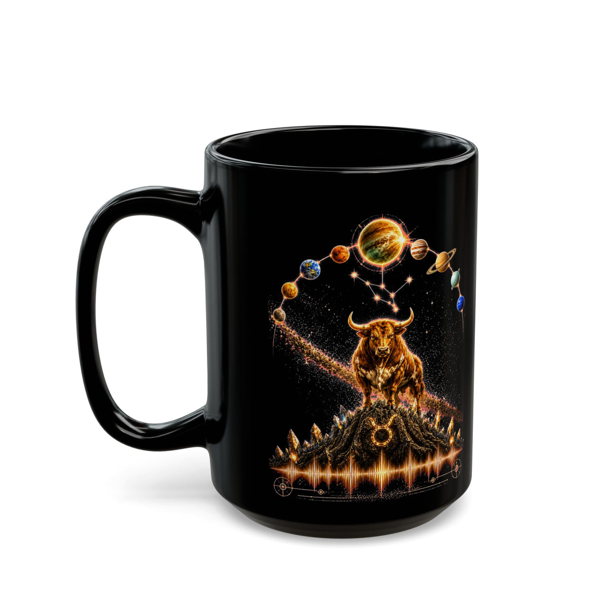 Taurus Zodiac Black Mug – Astrology Constellation Coffee Cup (11oz & 15oz)